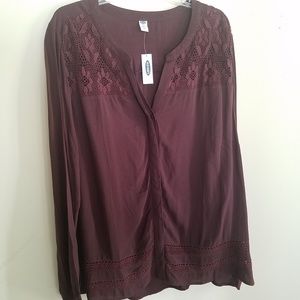 Old Navy Eggplant Blouse